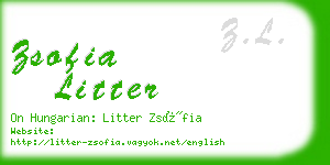 zsofia litter business card